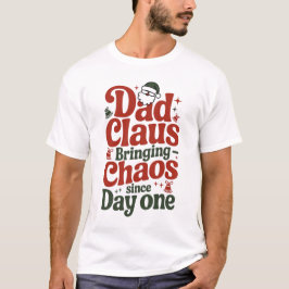 Kerstman papa brengt chaotisch ontwerp t-shirt