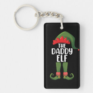 Kerstman papa Elf Familie Matching Groep Kerstmis Sleutelhanger