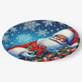 Kerstman papieren borden! bordje (Gekanteld)