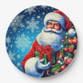 Kerstman papieren borden! bordje