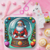 Kerstman papieren borden! bordje (Feest)