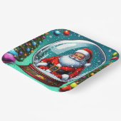 Kerstman papieren borden! bordje (Gebogen)