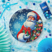 Kerstman papieren borden! papieren bordje (Feest)