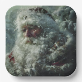 Kerstman Papieren Bordje