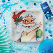 kerstman papieren bordje (Feest)