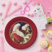 kerstman papieren bordje (Feest)