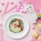 kerstman papieren bordje (Feest)