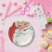 kerstman papieren bordje (Feest)