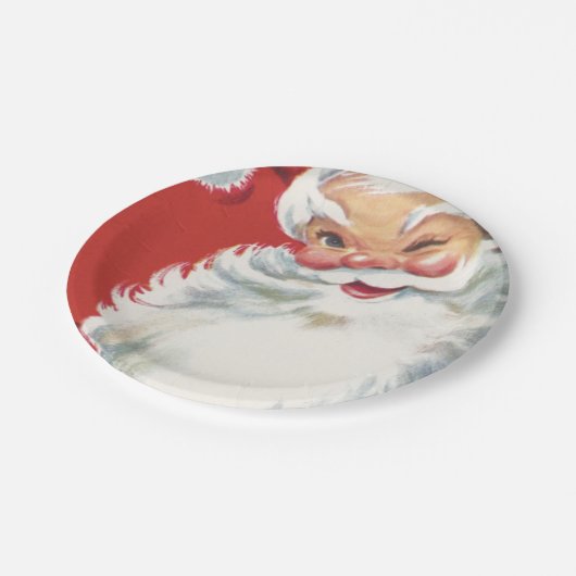 kerstman papieren bordje (Gekanteld)