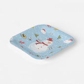 Kerstman Papieren Bordje (Gebogen)