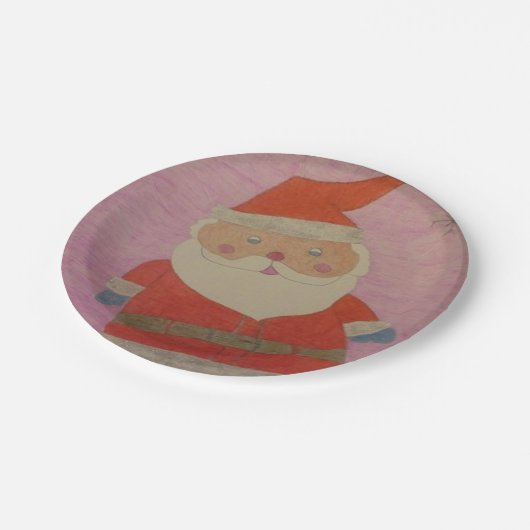  kerstman papieren bordje (Gekanteld)