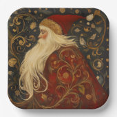 kerstman papieren bordje (Voorkant)