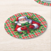 Kerstman Papieren Onderzetter Set (Gebogen)