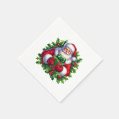 Kerstman papieren servetten (Hoek)