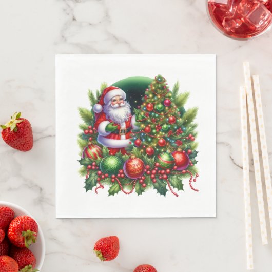 Kerstman papieren servetten (Insitu)