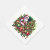 Kerstman papieren servetten (Hoek)