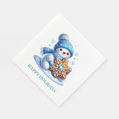 Kerstman papieren servetten  (Hoek)
