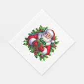 Kerstman papieren servetten (Hoek)