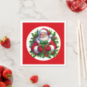 Kerstman papieren servetten  (Insitu)