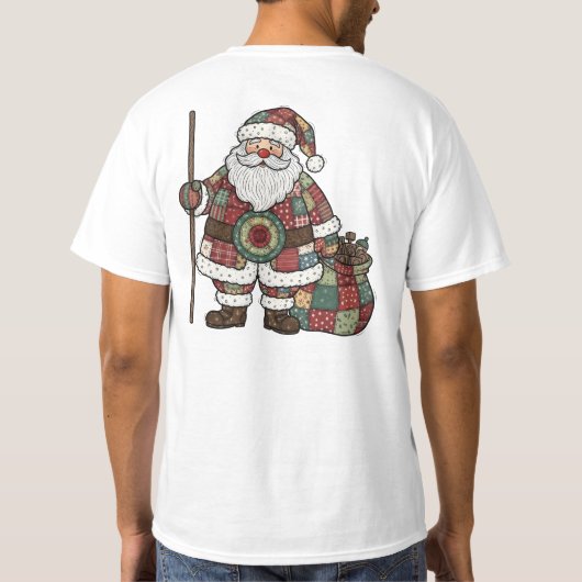Kerstman Patchwork T-shirt (Achterkant)