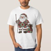 Kerstman Patchwork T-shirt (Voorkant)