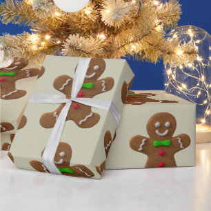 Kerstman patroon cadeaupapier
