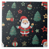Kerstman patroon - Ho! Ho! Ho! Tegeltje (Voorkant)