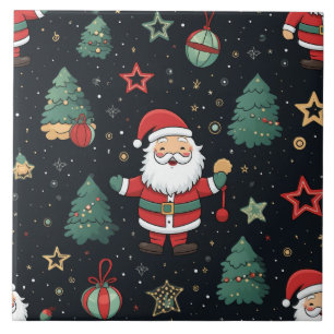 Kerstman patroon - Ho! Ho! Ho! Tegeltje