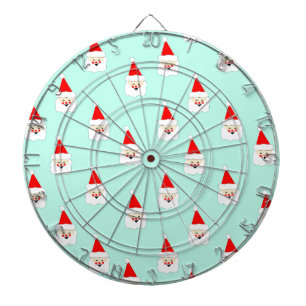 kerstman patroon mid century kerst dartbord