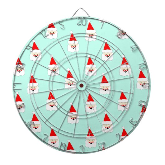 kerstman patroon mid century kerst dartbord (Voorkant)