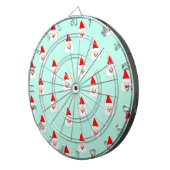 kerstman patroon mid century kerst dartbord (Voorkant Rechts)