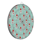 kerstman patroon mid century kerst dartbord (Voorkant Links)