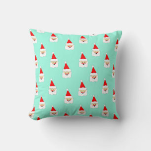 kerstman patroon mid century kerst kussen