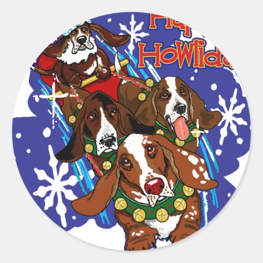 Kerstman Paws 2008 Ronde Sticker (Voorkant)