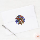 Kerstman Paws 2008 Ronde Sticker (Envelop)