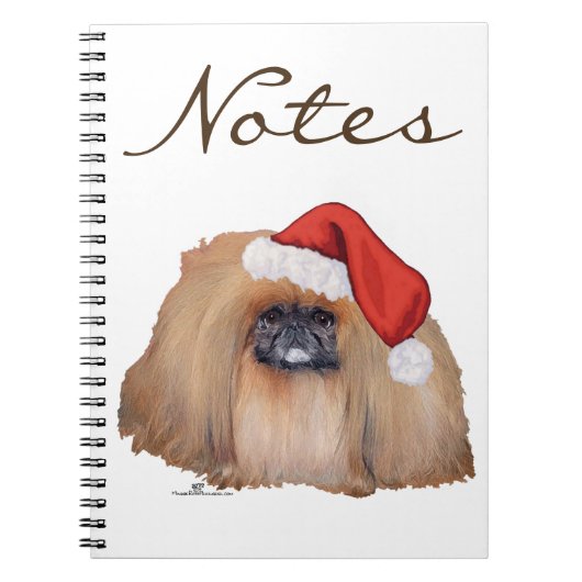 Kerstman Pekingees Notitieboek (Voorkant)