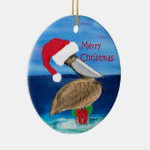 Kerstman pelikaan Kerstmis kerstornament Keramisch Ornament (Rechts)