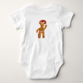 Kerstman peperkoek baby bodysuit (Achterkant)