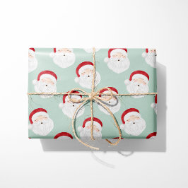 Kerstman pepermunt vintage cadeaupapier
