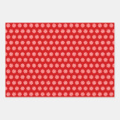 Kerstman, Pepermuntjes, Kerstelf op Rood Inpakpapier Vel (Voorkant)