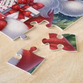 Kerstman Personaliseer Naam Kerstcadeau Legpuzzel (Zijkant)