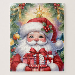 Kerstman Personaliseer Naam Kerstcadeau Legpuzzel