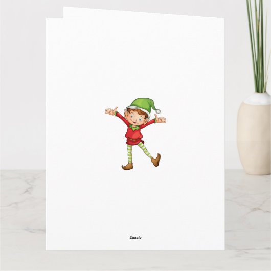 Kerstman personaliseert kerst voor kleinkind kaart (Achterkant)