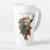 Kerstman Persoonlijk Kerstontwerp Latte Mok (Rechterhoek)