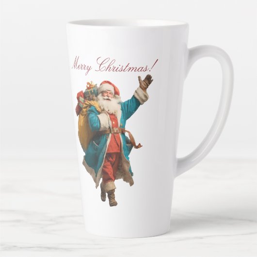 Kerstman Persoonlijk Kerstontwerp Latte Mok (Rechts)