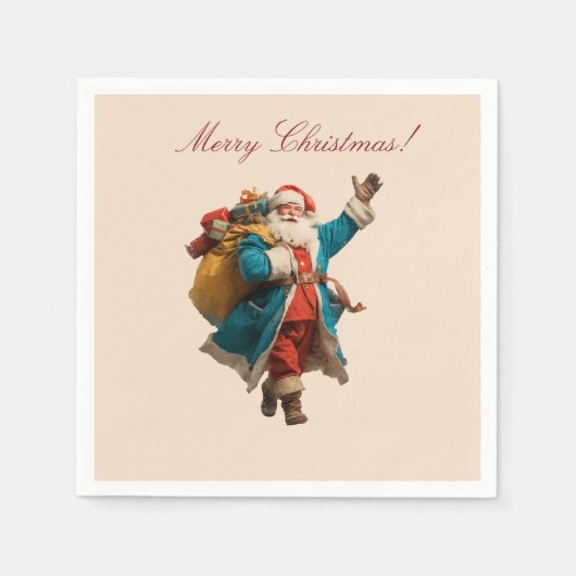 Kerstman-persoonlijk Kerstontwerp Servet (Voorkant)