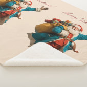 Kerstman Persoonlijk Kerstontwerp Sherpa Deken (3/4)