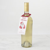 Kerstman Persoonlijke Kerstfles Hanger (Schuin)