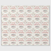 Kerstman Persoonlijke naam kinderen 1 Inpakpapier (Vlak)