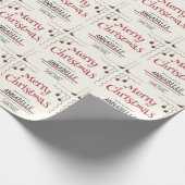 Kerstman Persoonlijke naam kinderen 1 Inpakpapier (Hoek)